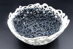 Bols en filaments blancs et noirs - Porcelaine