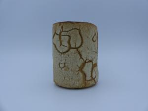  - Vase craquelé-grès roux et grès blanc